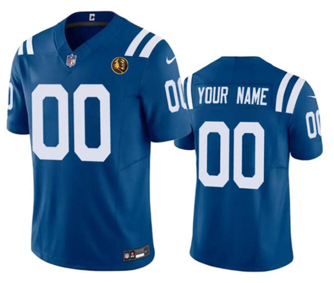 Men's Indianapolis Colts Customized Blue F.U.S.E. With John Madden Patch Vapor Limited Stitched Football Jersey Men's Indianapolis Colts Customized Blue F.U.S.E. With John Madden Patch Vapor Limited Stitched Football Jersey